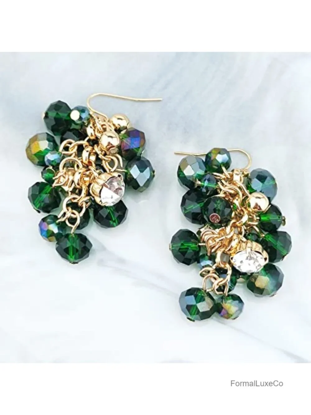 Crystal Chunky Collar Necklace & Earring Set Gift Box